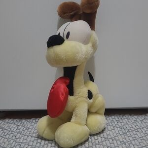 Odie Dog Plush Toy Garfield Movie Cartoon Stuffed Animal Yellow Red Tongue